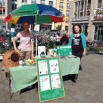 unser Infostand beim Brückenfest, direkt neben Cafe Diana